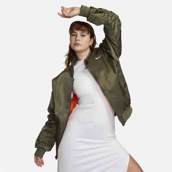 Nike Women's Reversible Varsity Bomber Jacket (NWOT) - Picture 1 of 5
